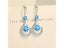 Female Fashion Star Moon Earrings 925 Sterling Silver White Sapphire Pink Blue Carousel 6