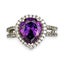 SALE | As New Sterling Silver Teardrop Ring Amethyst & Cubic Zirconia. 569 Carousel 1