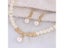 Creative Gold Color Necklace 1 Pair Earrings Wedding Bridal Pearl Jewelry Set Carousel 1