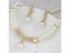Creative Gold Color Necklace 1 Pair Earrings Wedding Bridal Pearl Jewelry Set Carousel 3