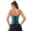 Green Floral Jacquard Overbust Corset Pearl Tassel Bustier Top For Women Carousel 7