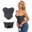 Gray Gothic Punk Crop Top Women Lacing Bandage Bustier With Zipper Plus Size ... Carousel 2