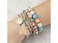 6Pcs/Set Bohemian Beaded Multi-layer Bracelet For Women Vintage Metal Coin Carousel 5