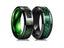 Fashion Black Tungsten Wedding Celtic Dragon Rings For Men Inlaid Green Zircon Carousel 4