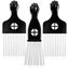 3 Pack Metal Hair Pick - Wide Tooth Afro Pick For Men , Hair Pick For Curly Hair Carousel 1