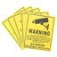 5 Pcs Security Camera Sign Decal Monitored Warning Stickers Video Surveillance Carousel 1