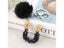 1Pc Black Pompom Letter Keychain Glitter Gradient Resin Car Mirror Accessory Carousel 1