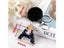 1Pc Black Pompom Letter Keychain Glitter Gradient Resin Car Mirror Accessory Carousel 5