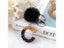 1Pc Black Pompom Letter Keychain Glitter Gradient Resin Car Mirror Accessory Carousel 7