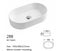 Counter Top/ Sit on Top Ceramic Basin / Vessel glossy white 288 450Wx300Dx115H Carousel 2