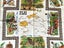 ** VINTAGE TABLE CLOTH ** 86 x 88 cm ** FIJIAN SCENES ** Carousel 2