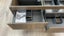 1200 Sodina Wall Hung 4 draw in Canyon Oak with Cosmetic Drawer and Double Basin Carousel 3