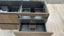 1200 Sodina Wall Hung 4 draw in Canyon Oak with Cosmetic Drawer and Double Basin Carousel 4