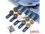 1/5/10PCS Metal Button Extender For Pants Jeans Free Sewing Adjustable Carousel 3