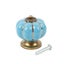 Pumpkin Shape Door Knobs Pull Handle Ceramic Blue Carousel 1
