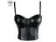 Wechery Women Leather Corset Top Crop Bustier Gothic Bra Push Up Bodice Sexy Carousel 1