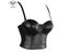 Wechery Women Leather Corset Top Crop Bustier Gothic Bra Push Up Bodice Sexy Carousel 4