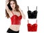 Wechery Women Leather Corset Top Crop Bustier Gothic Bra Push Up Bodice Sexy Carousel 5
