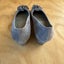 Django & Juliette Grey Suede Heeled Wedges with Flowers Size 39 Carousel 2