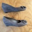 Django & Juliette Grey Suede Heeled Wedges with Flowers Size 39 Carousel 3