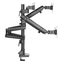 Brateck LDT20-C036P 17"-27" Triple Monitors Spring-Assisted Desk Mount Bracket. Carousel 2
