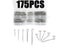 175Pcs Zinc Plated Steel Cotter Pins Assorted Sizes Hard Case Carousel 3