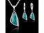 925 Sterling Silver Jewelry Set Geometric Crystal Rhinestone Necklace Earring Carousel 1