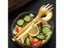 Non-Slip Stainless Steel Food Tongs Meat Salad Bread Serving Tongs BBQ Meat Carousel 3