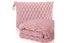 2 in 1 Jacquard Travel Pillow Blanket Packable Travel Blanket for Airplane-Pink Carousel 1