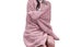 2 in 1 Jacquard Travel Pillow Blanket Packable Travel Blanket for Airplane-Pink Carousel 7