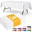 White Plastic Table Cloth Rectangle Table 4 Pack Tablecloth Carousel 13