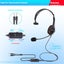 Single Ear for Laptop Cell Mobile Phone Noise Cancelling Headset Call Center Carousel 6