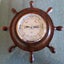 *** EXCEPTIONALLY NICE VINTAGE SHIPS WHEEL BAROMETER *** Carousel 1