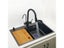 Matte Black Nano Kitchen Sink Above Mount Washing Basin With Chopping Board 304 Carousel 6