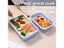 4pcs/set Silicone Rectangle Lunch Box Collapsible Bento Box Folding Food Carousel 4