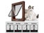 Cat Door Flap Extra Large 11x 9.8in 4 Way Locking Security Flap Door Carousel 6