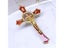 12*7cm Golden Saint Benedict Cross Jesus Christ Pendant Religion Pray Carousel 1