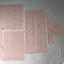 Vintage Pale Baby Pink Japanese Silk Fabric Pieces Crafts Sewing Carousel 2