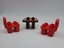 DUPLO LEGO - House Furniture - RED CHAIRS and BROWN TABLE (3 items) Carousel 1