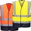 Portwest 2 Pack Hi Vis Contrast Safety Vest Reflective Tape Orange + Yellow B... Carousel 1