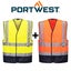 Portwest 2 Pack Hi Vis Contrast Safety Vest Reflective Tape Orange + Yellow B... Carousel 2