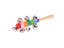 New Colorful Rainbow Hand Held Bell Stick Wooden Percussion Musical Toy For KTV Carousel 4