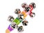 New Colorful Rainbow Hand Held Bell Stick Wooden Percussion Musical Toy For KTV Carousel 6