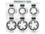 BUCKLOS Road Bike Chainring 110 BCD Chainring 4Hole 5Hole 34/36/39/50/52/53T Carousel 5