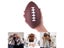 Mini American Football Soft PU Stress Anxiety Sports Balls Inflation-free Brown Carousel 3