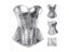Silver Gold Corsets For Women Steampunk Gothic Corset Bustier With Zipper Plus Carousel 4
