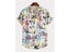 Men's Shirt Tops Cute Graffiti Print Lapel Bowling Shirt Short Sleeve Casual Carousel 6