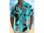 Men's Shirt Tops Cute Graffiti Print Lapel Bowling Shirt Short Sleeve Casual Carousel 8