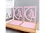 2Pcs Pink Girl Bookends Non-slip Bookcase Heavy Duty Iron Bookcase Desktop Carousel 3