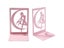 2Pcs Pink Girl Bookends Non-slip Bookcase Heavy Duty Iron Bookcase Desktop Carousel 6